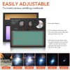 TRQWH Auto Darkening Welding Helmet with Light and Adjustable Sweatband