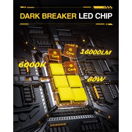 ivotow Vision 9005/HB3 9006/HB4 Bulbs Combo, 64,000 LM Fog Light 6000K Cool White with Cooling Fan, Plug-N-Play, Pack of 4