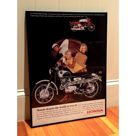 Honda Enlarged Vintage Honda CL77 305 Scrambler Motorcycle Advertisement Brochure - 18x24 Print