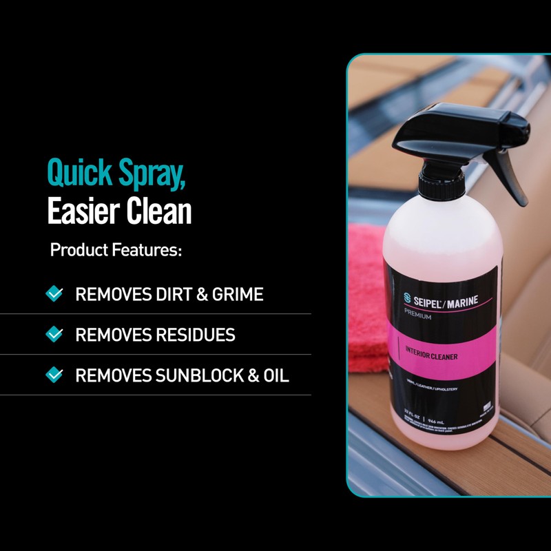 Seipel Marine Premium Interior Boat Cleaner - Removes Dirt, Grime,