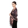 Achillea Bufanda de pashmina reversible suave y sedosa con flecos,