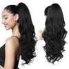 Brikabia Ponytail Extension, 24" Claw Clip in Ponytail Extensions Long