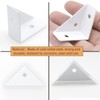 Joyangy 10Pcs White Right Angle Corner Shelf Bracket, 38x38mm Metal
