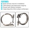 Elifecenter 3.5 Inch Exhaust V band Clamp T304 Stainless Steel
