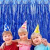 4P Metallic Foil Fringe Tinsel Table Skirts for Rectangle Tables