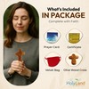 Holy Land Market 6 Olive Wood Holding Hand Crosses -
