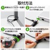 エレコム セキュリティワイヤー 4連ダイヤル錠 首振り90度 ヘッド部360度回転 ESL-38