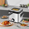 PUKOMC Electric Deep Fryer, 1.5 Liters/1.6 Qt. Oil Capacity, Small