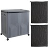 Morcte 120 L Double Collapsible Laundry Hamper with Lid and
