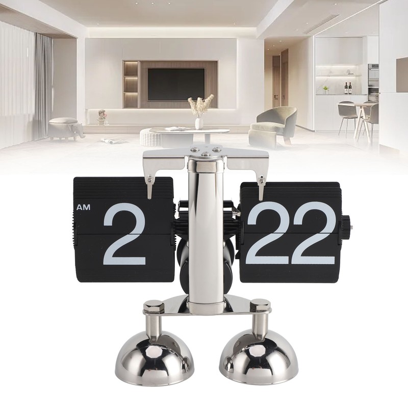Retro Digital Flip Down Clock Flip Desk Clock Mechanical Battery