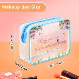 Christian Gifts for Women Faith Clear Makeup Bag Religious Gifts Bible Verse Cosmetic Bag Baptismal Gifts for Daughter Christian Inspirational Gift Easter Birthday Gift Toiletry Bag Proverbs 5:19