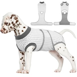 FUAMEY Dog Recovery Suit Male,Dogs Surgery Neuter Suits Puppy Spay Shirts for Female Protect Dog's Skin Anti Licking Abdominal Wounds Doggie Onesie Pet Bodysuit Alternative to Cone Polka Dot S