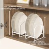 4 Pack Kitchen Plate Holder Organizer for Cabinet Space Saver
