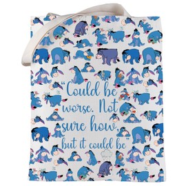 LEVLO Eeyore Quote Make Up Bag Eeyore Fans Gifts Could Be Worse Not Sure How But It Could Be Eeyore Makeup Zipper Pouch Bag Be Worse Full T