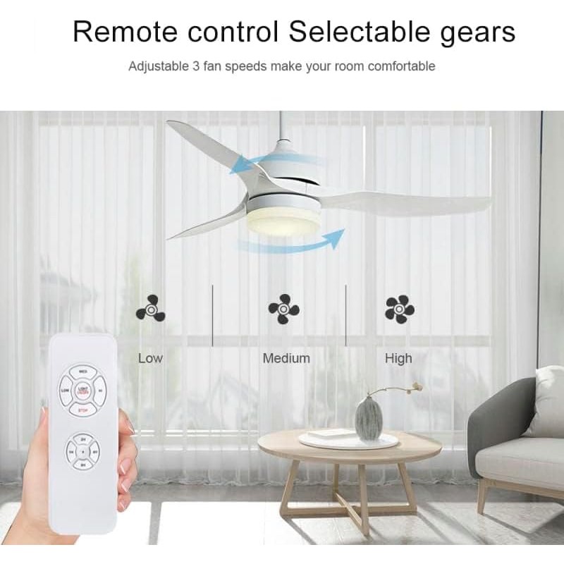 QIACHIP Wifi Ceiling Fan Lamp Remote Control Kit, Timing Quiet
