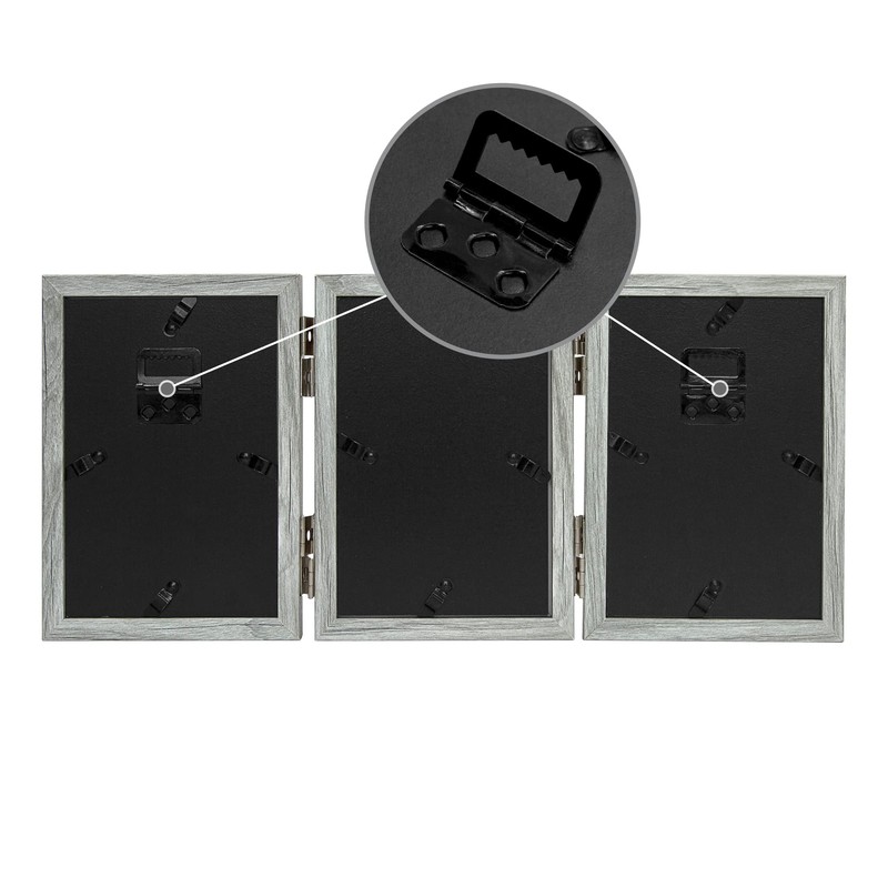 Afuly 4x6 Picture Frame 3 Triple Hinged Collage Picture Frames