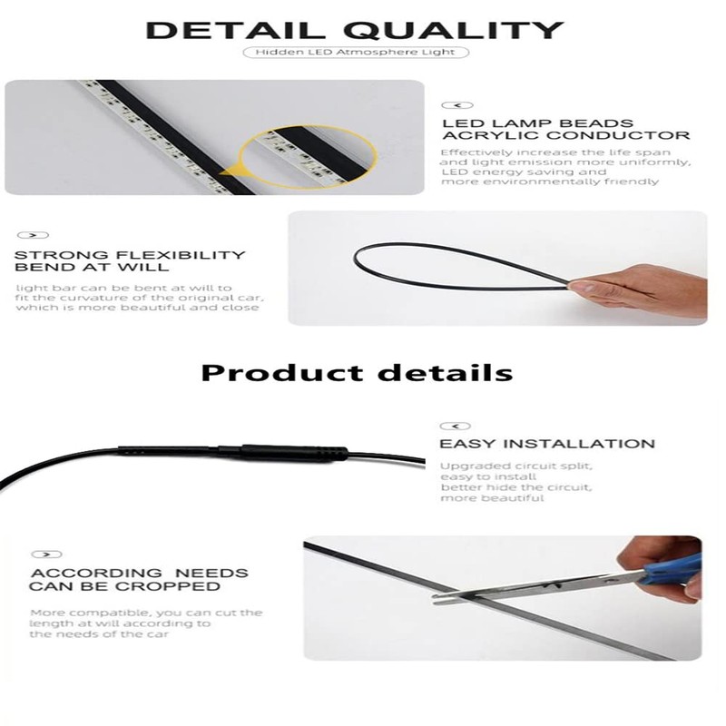 Car Interior led Ambient Lighting, Symphony RGB Car LED Strip