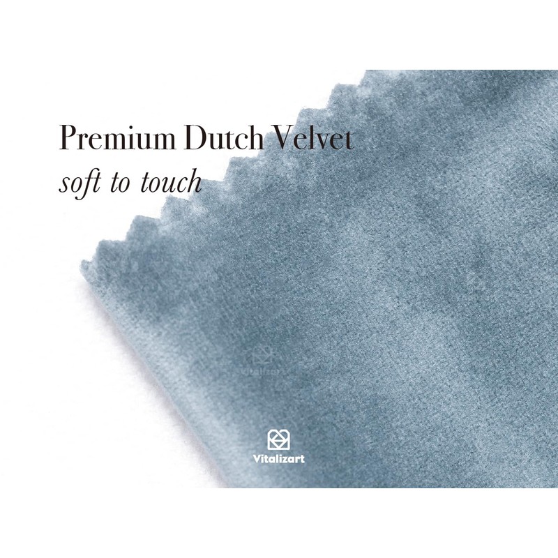 Vitalizart Dusty Blue Velvet Ribbon Set 1 Inch Double Faced