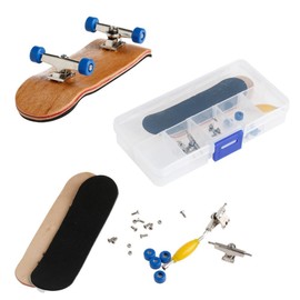 Mini Maple Wooden Pro Fingerboards, Finger Skateboards Kids Toy Set -1 Pack (Light Blue)