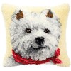 Vervaco West Highland Terrier Latch Hook Cushion, Multi-Colour