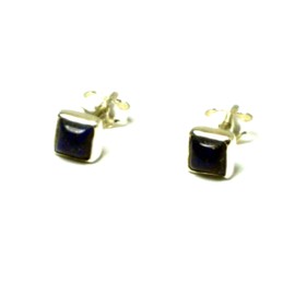 Art Gecko Sterling Silver Lapis Lazuli Stud Earrings 4mm, 925 sterling silver lapis lazuli