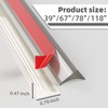 67”Shower Threshold Water Dam Barrier,Silicone Shower Water Guard for Bathroom