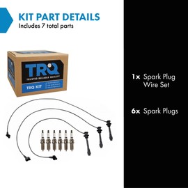 TRQ Spark Plug Kit 7 Piece Iridium Spark Plugs Compatible with 1996-2001 Lexus ES300 1996-1999 Toyota Avalon Camry 1998-2000 Sienna 1999-2003 Solara