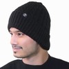 Funky Junque Cable Knit Fleece Lined Beanie - Black