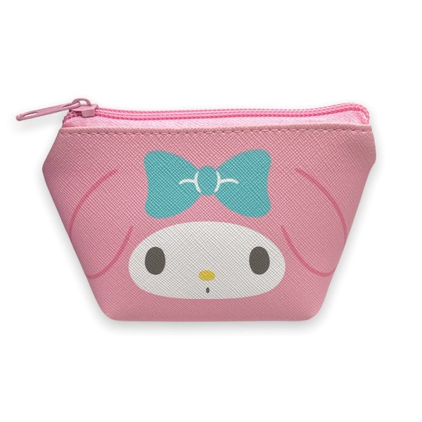 サンリオ(SANRIO) マイメロディ フェイス ボートタイプ コスメ 小ポーチバッグ 4.3(幅)×3(高さ)×2インチ(奥行き) 大人用, ピンク, Size: