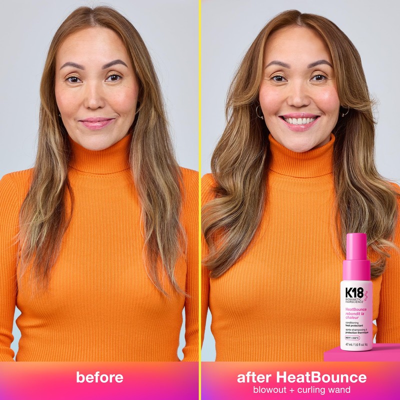K18 HeatBounce Conditioning Heat Protectant, Leave-In Conditioner, Detangles, Softens &