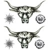 BC204x2 Temporary Bull Tattoo Bull Temporary Bull Tattoo Arm Tattoos