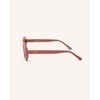 BOOKED - oval lens rounded rectangular frame sunglasses - Color: