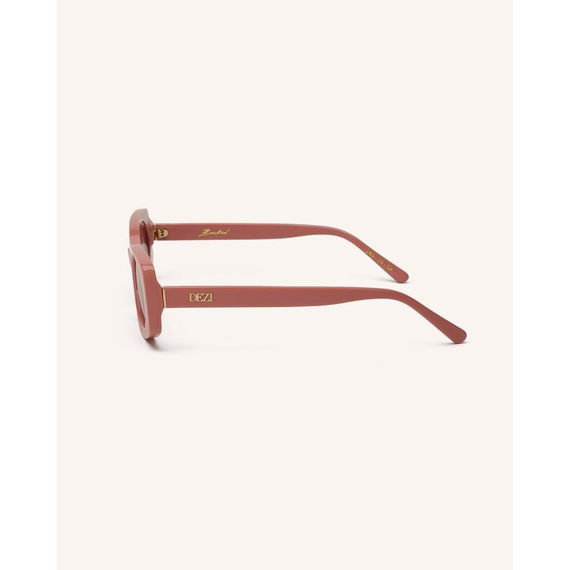 BOOKED - oval lens rounded rectangular frame sunglasses - Color: