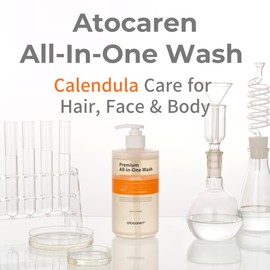atocaren Calendula Wash – Soothing Cleanser for Scalp & Skin with 100,000ppm Calendula, Fragrance-Free, For All Ages