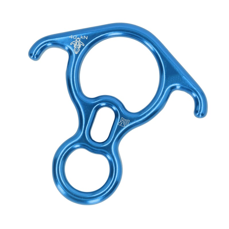 Descender Gear Aluminium Alloy 40KN Pulling Force Ox Horn Shaped