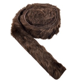 Dadeldo Living & Lifestyle Fur Ribbon Table Runner Faux Fur Xmas Christmas Decorative Ribbon Decoration (Brown)