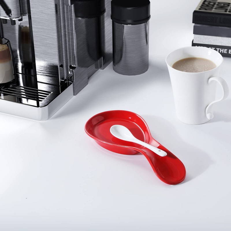 GDCZ Porcelain Spoon Rest - Large Spoon Holder Utensil Rest