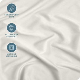 Fitted Bottom Sheet King Size - Premium 1800 Microfiber - Ultra-Soft Hotel Luxury - Deep Pocket - Durable and Long Lasting - Fitted Sheet (King, Cream)