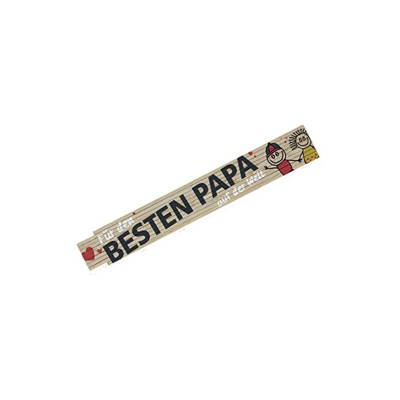 ADGA Folding Ruler “Bester Papa der Welt”, Metre Stick, Gift,