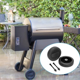 BBQration KIT0138 Grill Wheel for Traeger Pro Series 22 & 34, Pro 575/780, Eastwood 22 & 34, Bronson 20, KIT0138 Replacement Wheel for Traeger Stationary Wheels, Black