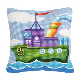 Collection D'Art Cross Stitch Cushion Kit: Mighty Tug