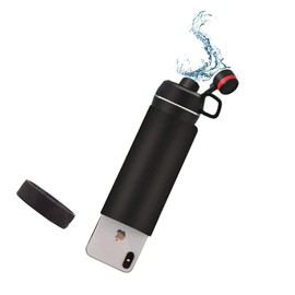 Stash Can Water Bottle Stash Bottle Diversion Safe Storage Bottle Durable Hide Key Secret Safe 400ml (Frosted Black)