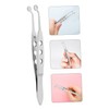 Baluue Stainless Steel Eyelid Massage Tweezers Gland Forceps for Eye