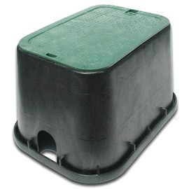 Rocky Mountain Goods 14" x 19" Standard Rectangular Valve Box with Overlapping Cover – Heavy-Duty Polyolefin – Green Lid – Irrigation Control, Water, Sewer, Utility Access – 12" Tall