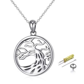 Urn Necklaces for Ashes for Women Girls Cremation Jewellery 925 Sterling Silver Eternity Memorial Forever in My Heart Ash Keepsake Adjustable Length, Sterling Silver