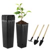 Hzloyat 20 Pcs Plastic Deep Nursery Pots,9.8" Tall Tree Pots,Tall