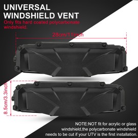 PSLER UTV Windshield Vent Kit Windscreen Ventilation Accessories Defrost Defog Self-Installed for hard coated polycarbonate windshield Maverick X3 Trail Sport RZR 800 900 1000S Ranger General Pioneer