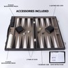 GSE Premium Leather Backgammon Board Game Set, Classic Backgammon Game