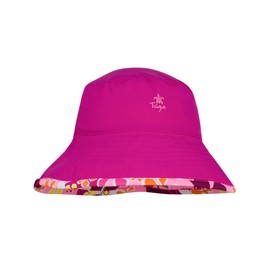 Tuga Girls Reversible Bucket Sun Hat (UPF 50+), Misty Pink, Medium