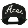 Aces Embroidered Flat Bill Cap - Black OSFM